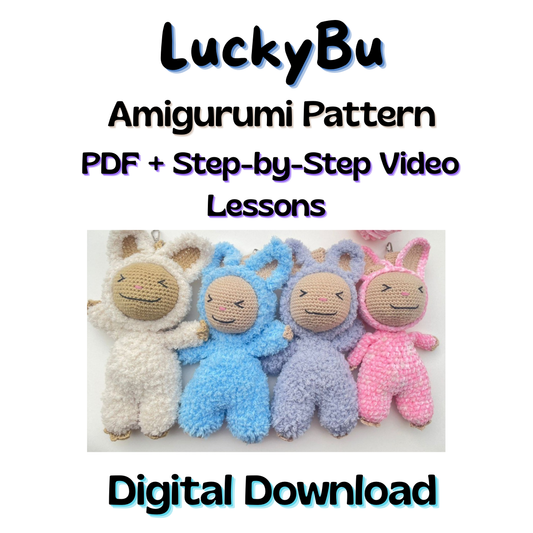 new LuckyBu Amigurumi Pattern Pack. video lessons!